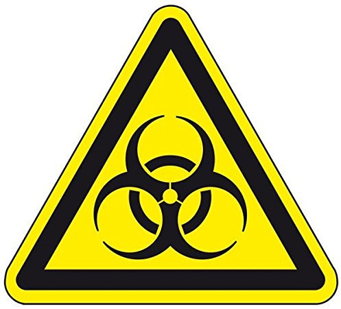 LEMAX® Warnschild Warnung vor Biogefährdung, ASR/ISO, Kunststoff, SL 200mm