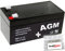 kraftmax 4X AGM 12V / 3,4Ah Blei-Akku - MP3,4-12 [ Faston 4,8 ] VDs geprüft - inkl. 2X Original Anschluß-Adapter