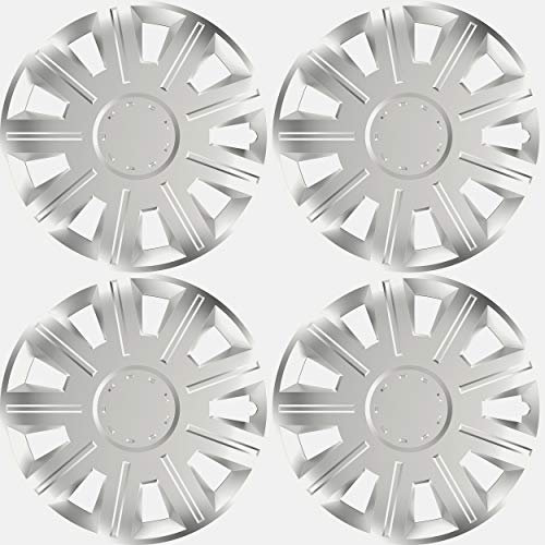 Sakura Victory Silber, 15 Zoll. (4 x Universal Radzierblenden/Radkappen)