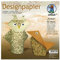 Ursus 22855199 - Designpapier, beidseitig bedruckt, 50 Blatt, 20 x 20 cm, amber