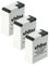 vhbw 3X Batterie Compatible avec GoPro Hero 3 III, 3 III CHDHX-301, 3 III Black Edition caméra vidéo caméscope (1180mAh, 3,7V, Li-polymère)
