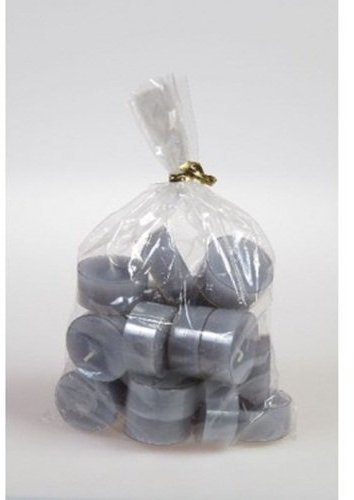 20 original Dänische Teelichter ohne Duft im Acryl-Cup farbig durchgefärbt grau