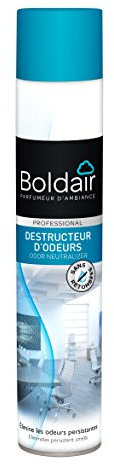 BOLDAIR - Destructeur d'odeurs - Parfume pendant des heures - surfaces et textiles - Sans Parfum - Sans colorant - Désodorise en 5secs - 500ml - Fabrication Française