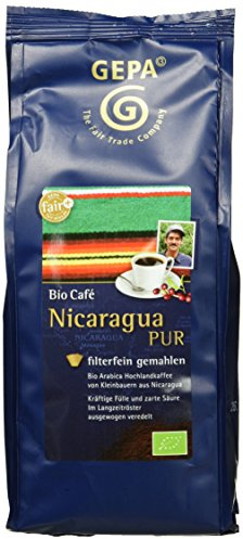 Gepa Bio Kaffee Nicaragua Pur, 3er Pack (3 x 250 g)