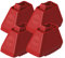 Hailo - Embouts universels pour escabeau 9920-101 Rouge/Noir