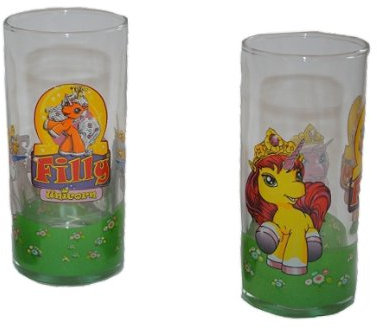 alles-meine.de GmbH Trinkglas Filly Pferd - Glas Becher Trinkbecher Saftglas Kind Kinder Princess
