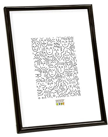 Deknudt Frames - Cadre photo en résine pour photo 15x20cm - noir - pour accrocher ou poser - pour affiches ou posters - S011S2 15x20