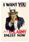 The Art Stop VINTAGE AD UNCLE SAM US ARMY I WANT YOU STARS STRIPES FRAMED PRINT F12X5996