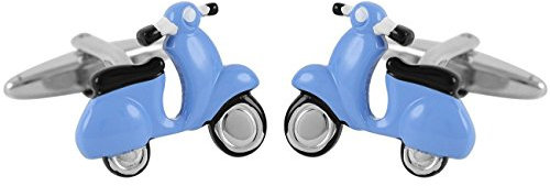 TEROON Manschettenknöpfe blaue Vespa Motorroller