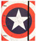 Erik Marvel Captain America Shield Ordner Schule oder Büro - 2 Ringe - Rückenschilder Ordner mit Motiv - Ringordner Pappe