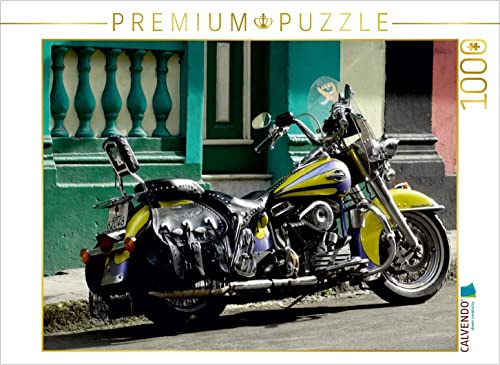 CALVENDO Puzzle Harley Davidson in Havanna 1000 Teile Puzzle quer | 1000 Teile Lege-Größe 64 x 48 cm Foto-Puzzle für glückliche Stunden