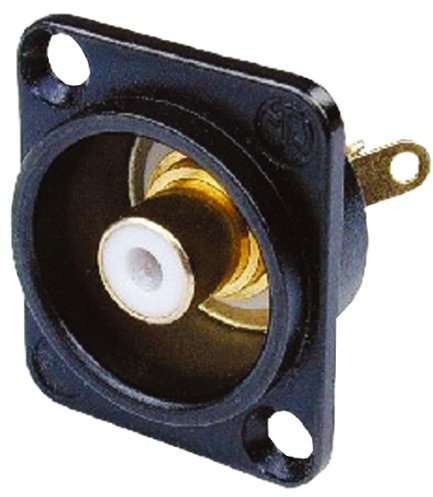 Neutrik NF2D Professional D Plate Mounted Phono Chassis Socket With Gold Terminals and Colour Cod