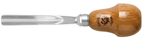 KIRSCHEN Werkzeuge 5640010 | Kerbschnitzbeitel mit Birnenheft Stich 39, gebogen & V-förmig - 10mm