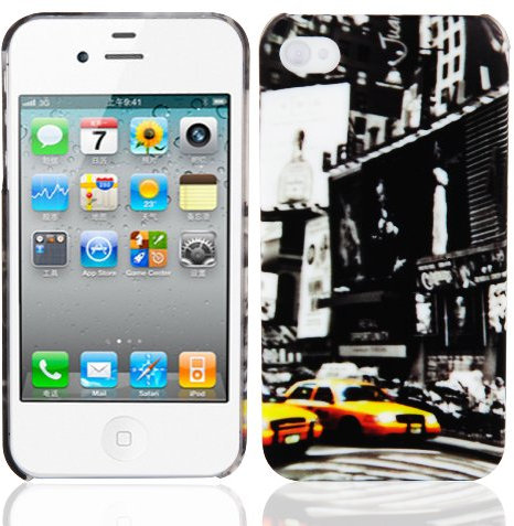 Cadorabo - Hard Cover für Apple iPhone 4 / iPhone 4S - Case Cover Schutzhülle Bumper im Design: New York CAB