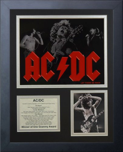 Legends Never Die AC/DC Framed Photo Collage, 11 by 14-Inch,Black