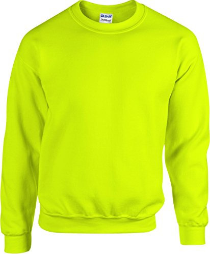 Gildan Herren Sweatshirt schwer Blend Crewneck Gelb Safety grün L