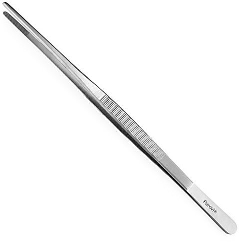 Purovi Pince Cuisine INOX - Pince de Cuisine et Pâtisserie en Acier Inoxydable - Pince BBQ, Viande, Décoration Culinaire - 30 cm