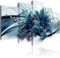murando Acrylglasbild Blumen 100x50 cm 5 Teilig Wandbild auf Acryl Glasbilder Kunstdruck Moderne Acrylglas Platte Wanddekoration Geschenke Heimdekoration Glasbild Lilien Abstrakt Diamant blau