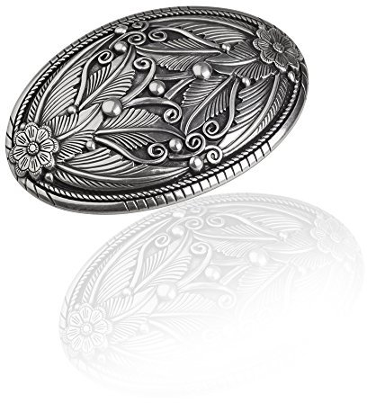 Gürtelschnalle Buckle 40mm Metall Silber Geschwärzt - Buckle Marseille - Dornschliesse Für Gürtel Mit 4cm Breite - Silberfarben Geschwärzt