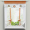 HongYa Raffrollo Bindegardine Eule Bestickte Küche Gardine Transparenter Vorhang Voile mit Tunnelzug H/B 120/80 cm Terra