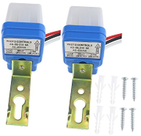 2 stk 230 V / 6A Dämmerungsschalter Dämmerungssensor Lichtsensor Automatische Photoschalter twilight switch Dusk Dawn Fotozelle Lichtsensor Detektor Schalter