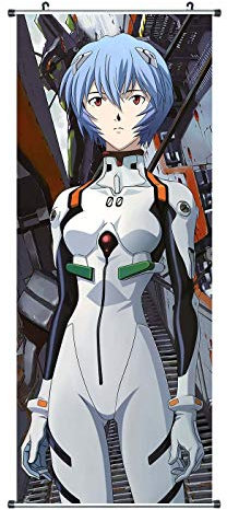 CoolChange Neon Genesis Evangelion Rollbild | Kakemono aus Stoff | Poster 100x40cm | Motiv: Rei Ayanami