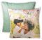 LOOXIS Personalisiertes Kissen mit Foto & Text Bedruckt, selbst gestalten – 40x40 cm, farbige Rückseite, Leinenhaptik – Geschenkidee Männer, Frauen, Jahrestag, Geburtstag, Einzug – Seegrün
