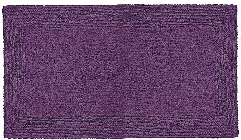 Batex Badteppich Duo-Flor Pflaume ca 80X160cm Badematte Badezimmerteppich Badgarnitur Badvorleger Duschmatte