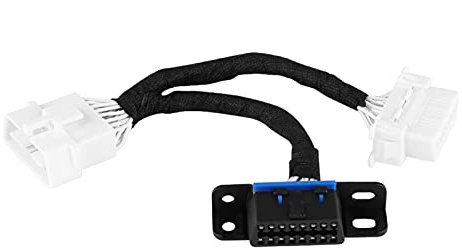 Keenso Auto OBD2 Verlängerungskabel, Auto 30cm OBD2 16Pin Männlich zu zwei weiblicher Splitter Adapter für alle OBD2 Protokolle
