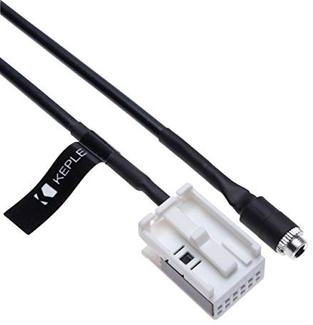 AUX Audiokabel Autoadapter kompatibel mit B M W E60 E63 E64 E65 E66 E81 E82 E87 E88 E90 E91 E92 E93 CD Player Navigation NAV | 12-poliger Wechsler Transmitter 3.5 Stecker Kabelverlängerung | 1.5m