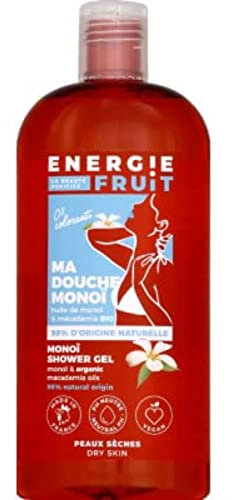 Energie Fruit Douche Soin Hydratante Huile de Monoï et de Macadamia Bio, 500ml