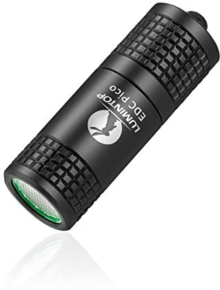 Mini Torch EDC , Keyring Torch Rechargeable, LED Flashlight LUMINTOP EDC Pico, Super Bright Micro Rechargeable with Built-in Battery and USB Cable (black)