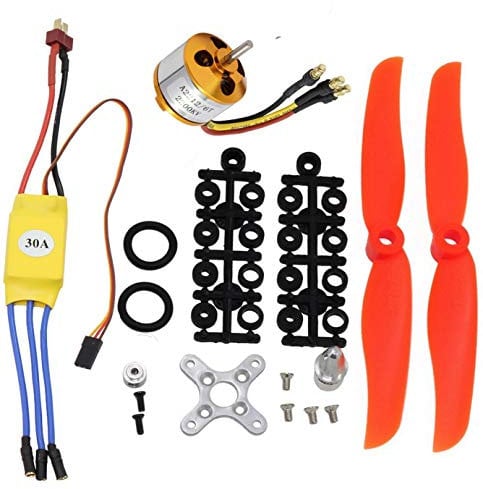 Kyrio 2200KV RC Bürstenloser Motor 2212-6 + mit 30A ESC-Set + Zubehörsatz für freie Montage Kit-Halterung für RC-Flugzeug-Quadcopter-Hubschrauberflugzeuge