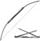 SHARROW Bogenschießen Straight Bogen Takedown Recurve Bogen und Pfeil Set 35lbs 55lbs Tragbar Gerade Bogen Langbogen mit 12er Carbonpfeile für Jugend Erwachsene Anfänger (35lbs, Typ 1)