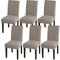 CLGTY Stretch Stuhlhussen, Stretch Jacquard Stoff Abnehmbar Stuhlbezug Sitzbezüge, Stuhlhussen Für Esszimmer, Hotel, Zeremonie-Taupe-6er Set