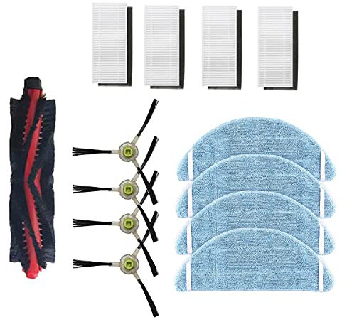 Fantisi Accessori Ricambi per Robot Aspirapolvere per Lefant M301, M201, M501-A, M501-B, M520, T700, M571 Kit di ricambi con 4 filtri, 4 spazzole laterali, 4 Panni di Pulizia,1 spazzola principale