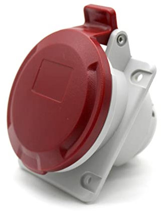 DOJA Industrial | Steckdose Cee Adapter 380V - IP44 | 32A - 3P+N+E 5-Poliger Dreiphasen-Industrie Stromadapter | Strom Schuko Stecker Kupplung | Stromkabel Stecker | Wohnwagen Camping Kabel