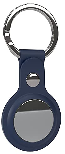 EAZY CASE - Schlüsselanhänger für AirTag Anhänger Hülle Silikon Dunkel Blau AirTags Schutzhülle Tracker Schlüsselanhänger mit Schlüsselring geeignet auch als Air Tag Anhänger für Katze, Hund, Kind