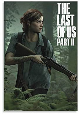 The Last of US 2 Ellie Gaming Posters 4 Leinwand Kunst Poster und Wand Kunst Bild Druck Moderne Familie Schlafzimmer Dekor Poster 16x24inch(40x60cm)
