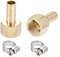 sourcing map Brass Barb Hose Fitting Connector Adapter 8mm Barbed x G1/4 Female 2Set