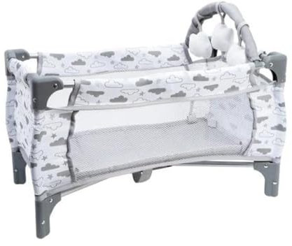 ADORA Baby-Puppenbett/Laufstall, Twinkle Stars Deluxe Pack N Play, 7-teiliges Set, passend für Puppen bis zu 50,8 cm, Wickeltisch, 3 Wolken und Aufbewahrungstasche, Geburtstagsgeschenk für Kinder ab