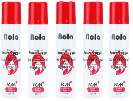 NOLA Feuerzeuggas 5er Pack à 100ml