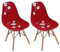 Highdi Schalenstuhl Bezug, Stuhlbezug 2/4/6 er Set Stuhlbezüge Stretch Esszimmerstühle Bezug Moderne Elastischer Stuhlhussen Abnehmbar Waschbar Küchenstühle Husse (rote Blume,2 PCS)
