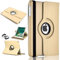 360 Rotate Case for iPad Mini 5th and 4th Generation - 7.9 inch (2019, 2015) PU Leather Stand Cover with Auto Sleep/Wake Function (Gold)