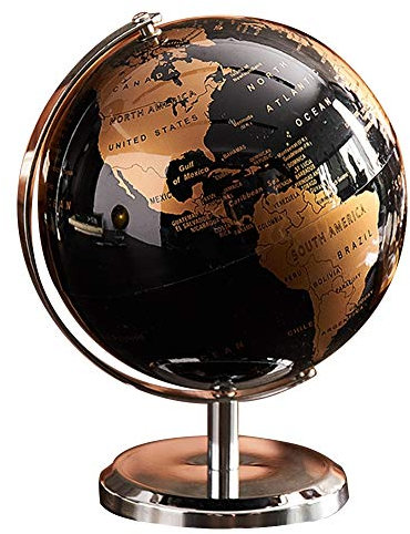 Plouluyt Welt Globus Bild Karten Globus für Haus Tisch Schreibtisch Ornamente Geschenk BüRo Haus Dekoration ZubehöR (Gold)