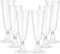 HASERY Plastic Champagne Flutes, 36 Pcs Disposable Glasses, 150ml/5oz Silvery Wine Prosecco Glasses Reusable, Flute Party, Weddings, Birthdays
