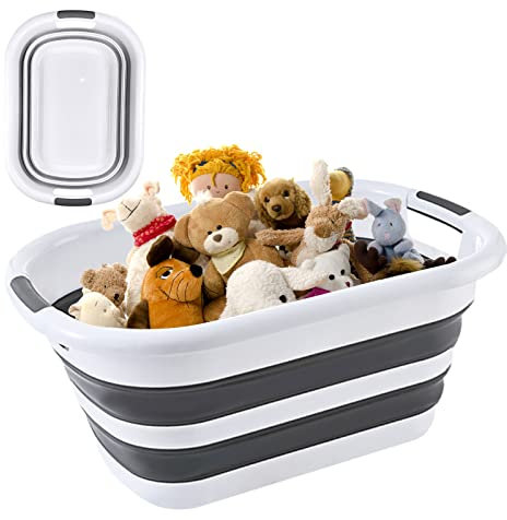 Firschoie Cesta plegable para la ropa sucia de 26 litros, Caja de almacenamiento portátil que ahorra espacio, Regla desplegable (Al. x An. x Pr.) 23 x 38 x 53 cm, Adecuado para el hogar y camping