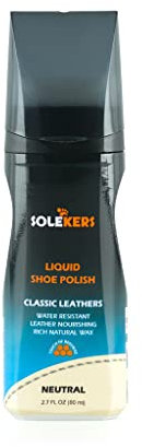 Solekers Liquid Shoe Polish ⎮ Flüssige Schuhcreme 80 ml ⎮ Für Natur- und Kunstleder (Farblos)