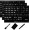 English Keyboard Stickers[6 in 1],Full Size Big Letter English Keyboard Sticker with White Font on Black Background Universal for Laptop Desktop Computer,Matte Keyboard Alphabet Sticker