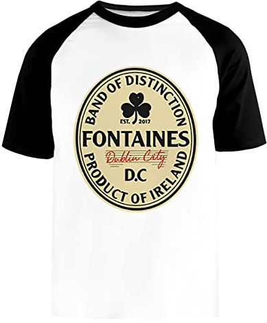 Newtee Sticker Logo T-Shirt Baseball Blanc Unisexe Manches Courtes Noir